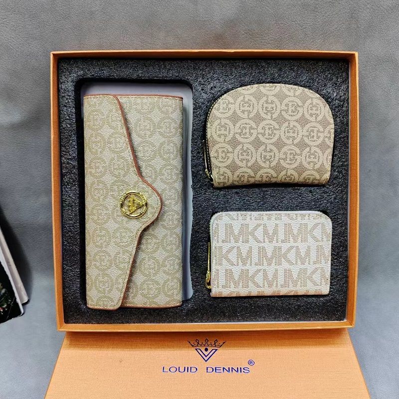 2024 The Web's Most Stylish 3-piece Gift Set With Money Bag, Card Bag And Long Purse For Women's New Year Gift For Women's Birthday Gift For Women's Clutch Bag For The Web's First Quality Lowest