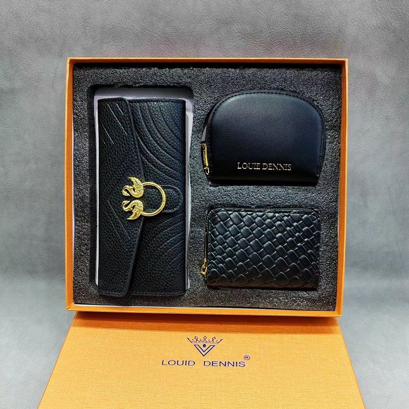 2024 The Web's Most Stylish 3-piece Gift Set With Money Bag, Card Bag And Long Purse For Women's New Year Gift For Women's Birthday Gift For Women's Clutch Bag For The Web's First Quality Lowest