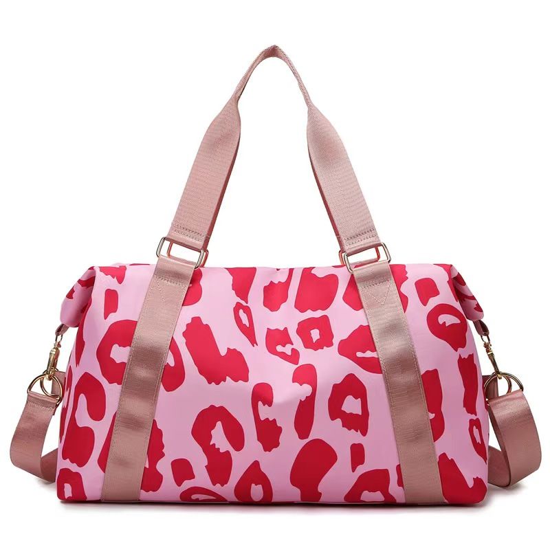 2024 Fashion Travel Bag Short Trip Duffel Bag Large Capacity Cow Print Travel Boarding Bag Light Simple Accommodation Bag Fitness Bag Network Quality First Price Lowest