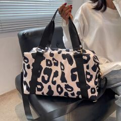 Fashion Travel Bag Short Trip Duffel Bag Large Capacity Cow Print Travel Boarding Bag Light Simple Accommodation Bag Fitness Bag Network Quality First Price Lowest