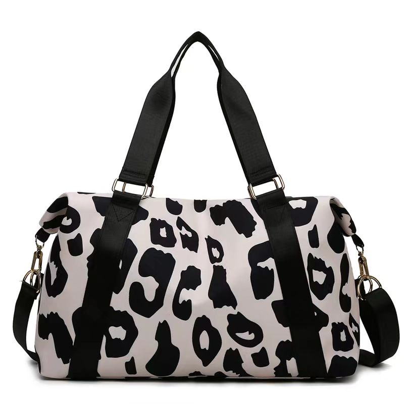 2024 Fashion Travel Bag Short Trip Duffel Bag Large Capacity Cow Print Travel Boarding Bag Light Simple Accommodation Bag Fitness Bag Network Quality First Price Lowest
