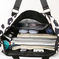 Fashion Travel Bag Short Trip Duffel Bag Large Capacity Cow Print Travel Boarding Bag Light Simple Accommodation Bag Fitness Bag Network Quality First Price Lowest