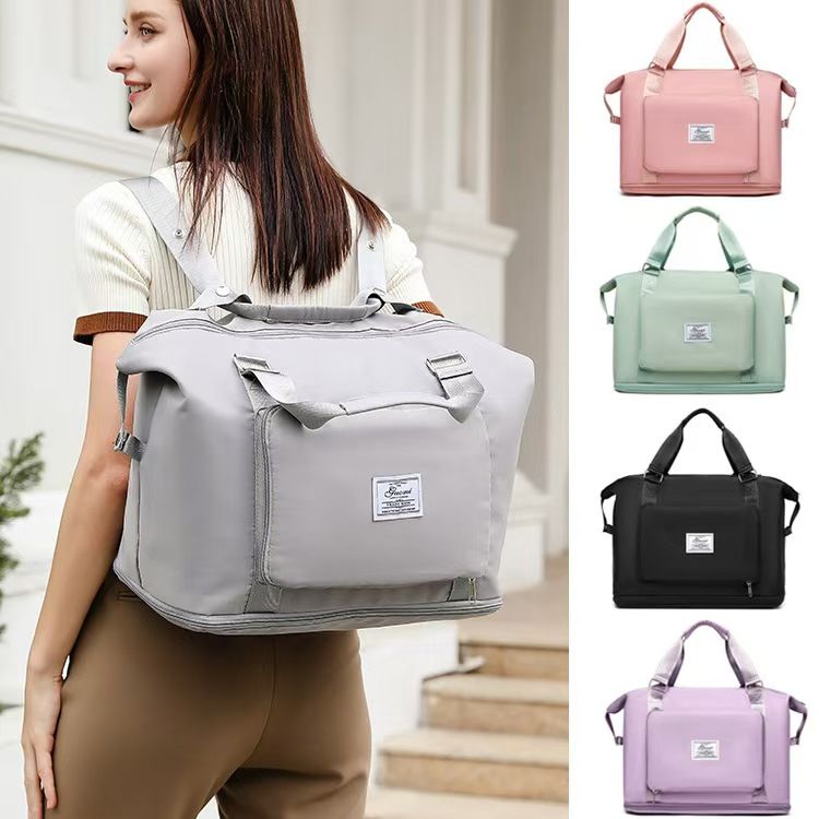 Sports Backpack Large Capacity Short-haul Travel Bag Extensible Folding Bag Travel Luggage Bag Female Fitness Package The First Quality Of The Network The Lowest Price