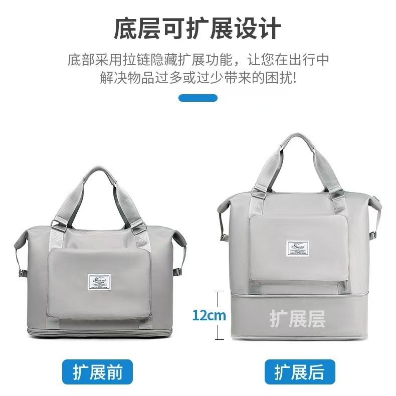 Sports Backpack Large Capacity Short-haul Travel Bag Extensible Folding Bag Travel Luggage Bag Female Fitness Package The First Quality Of The Network The Lowest Price