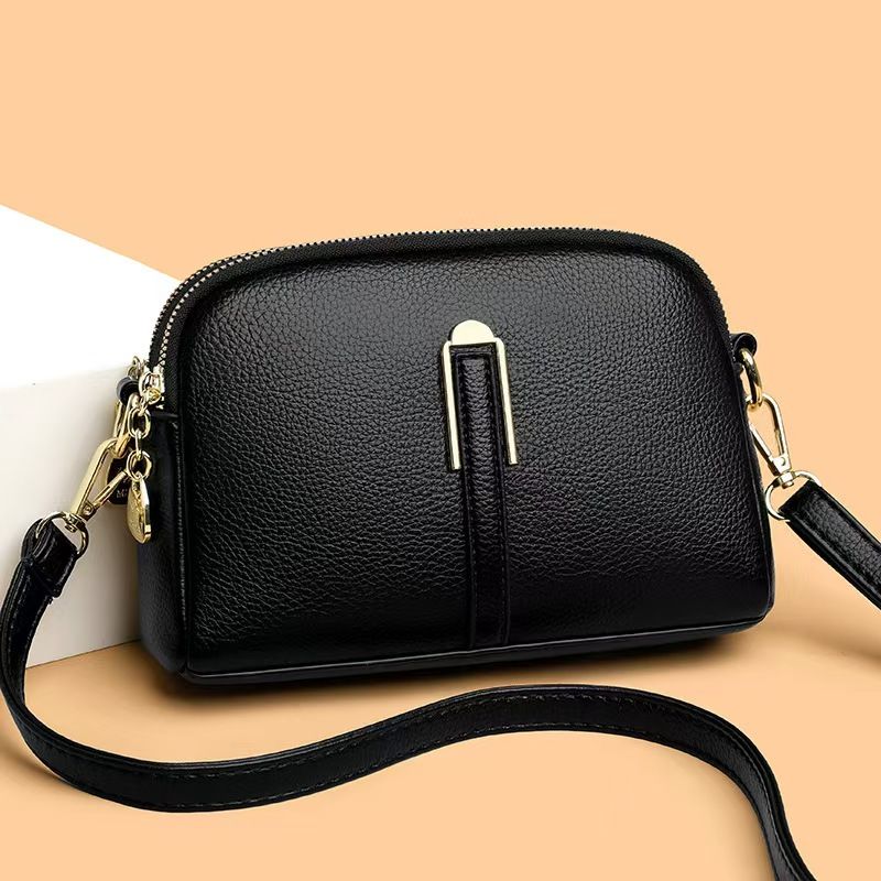 Ladies' Real Cow Leather Small Bag Women's 2024 Fashionable and Versatile Trend Crossbody Purse Lady' Casual Shoulder Phone Bag The Whole Network Quality First Price Lowest