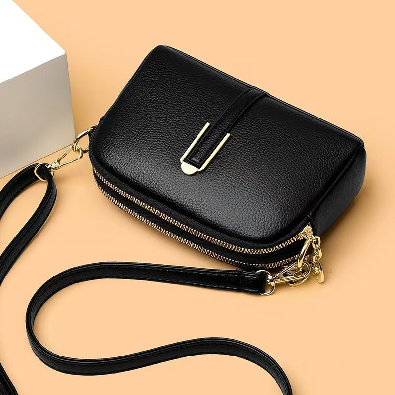 Ladies' Real Cow Leather Small Bag Women's 2024 Fashionable and Versatile Trend Crossbody Purse Lady' Casual Shoulder Phone Bag The Whole Network Quality First Price Lowest