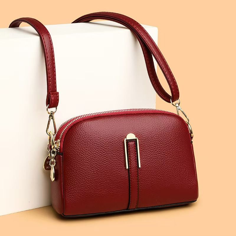 Ladies' Real Cow Leather Small Bag Women's 2024 Fashionable and Versatile Trend Crossbody Purse Lady' Casual Shoulder Phone Bag The Whole Network Quality First Price Lowest