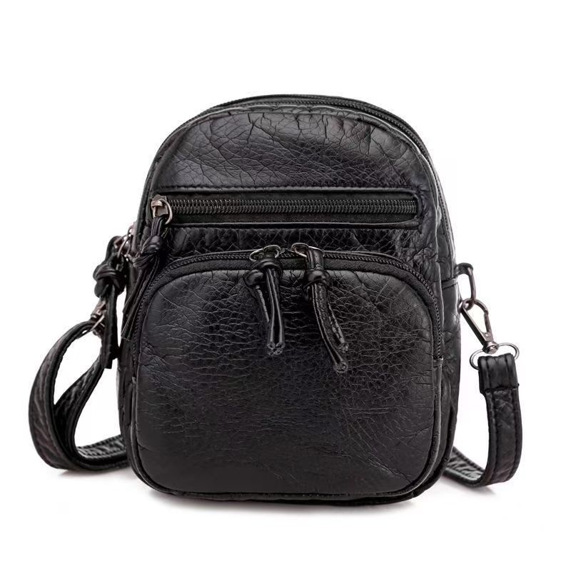 Bag Women 2024 New Shoulder Bag Women Crossbody Soft Leather Retro Multi-layer Mobile Phone Bag Women's Small Bag Tide Network Quality First Price Lowest