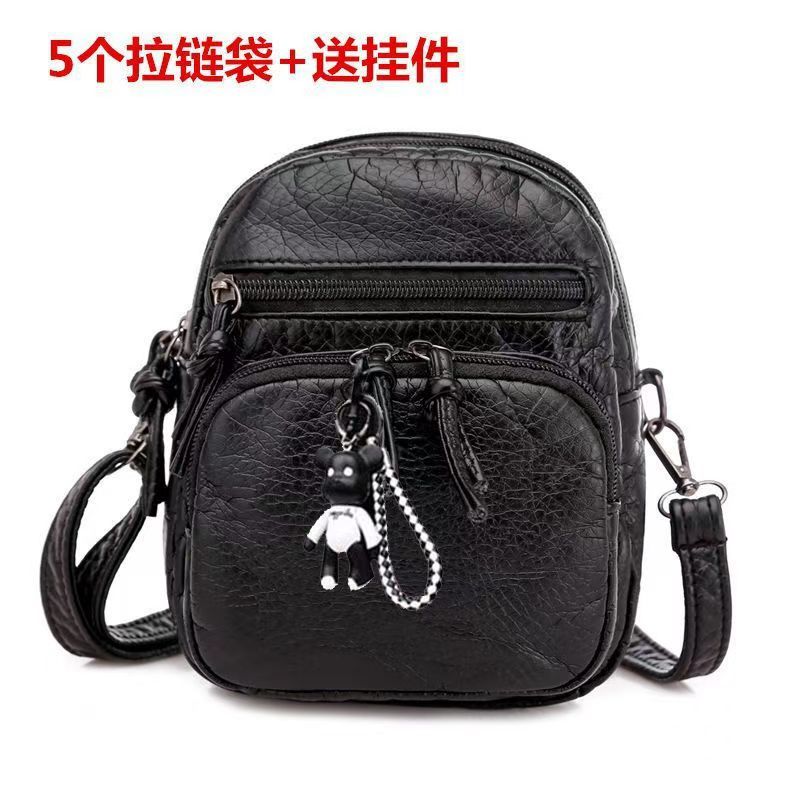 Bag Women 2024 New Shoulder Bag Women Crossbody Soft Leather Retro Multi-layer Mobile Phone Bag Women's Small Bag Tide Network Quality First Price Lowest