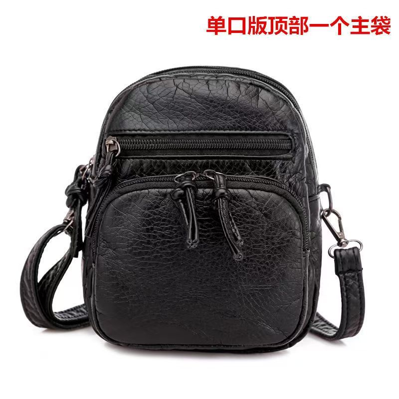 Bag Women 2024 New Shoulder Bag Women Crossbody Soft Leather Retro Multi-layer Mobile Phone Bag Women's Small Bag Tide Network Quality First Price Lowest
