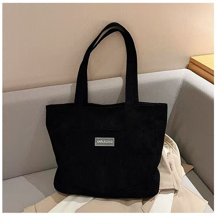 Large Capacity Bag Female 2024 New Korean Version Harajuku Corduroy Mori Student Literary Crossbody Bag The Whole Network Quality A Service First
