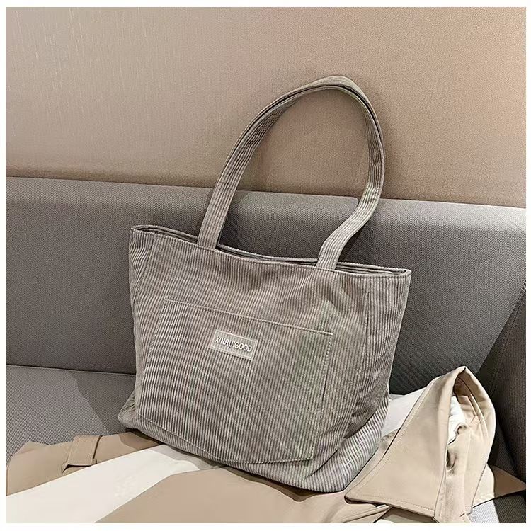 Large Capacity Bag Female 2024 New Korean Version Harajuku Corduroy Mori Student Literary Crossbody Bag The Whole Network Quality A Service First