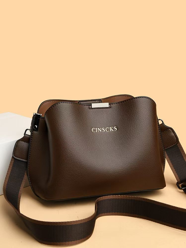 Light Luxury Crossbody Bag Ladies 2024 New Fashion Atmosphere Single Shoulder Bag Soft Leather Large Capacity Senior Casual Women's Bag Whole Network Quality First Service First Price Lowest