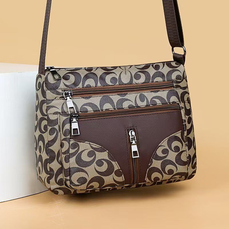 Senior Sense Multi-layer Middle-aged Female Bag Female Bag 2024 New Bag Female Shoulder Bag Crossbody Bag Large Capacity Female Bag Quality First Service First
