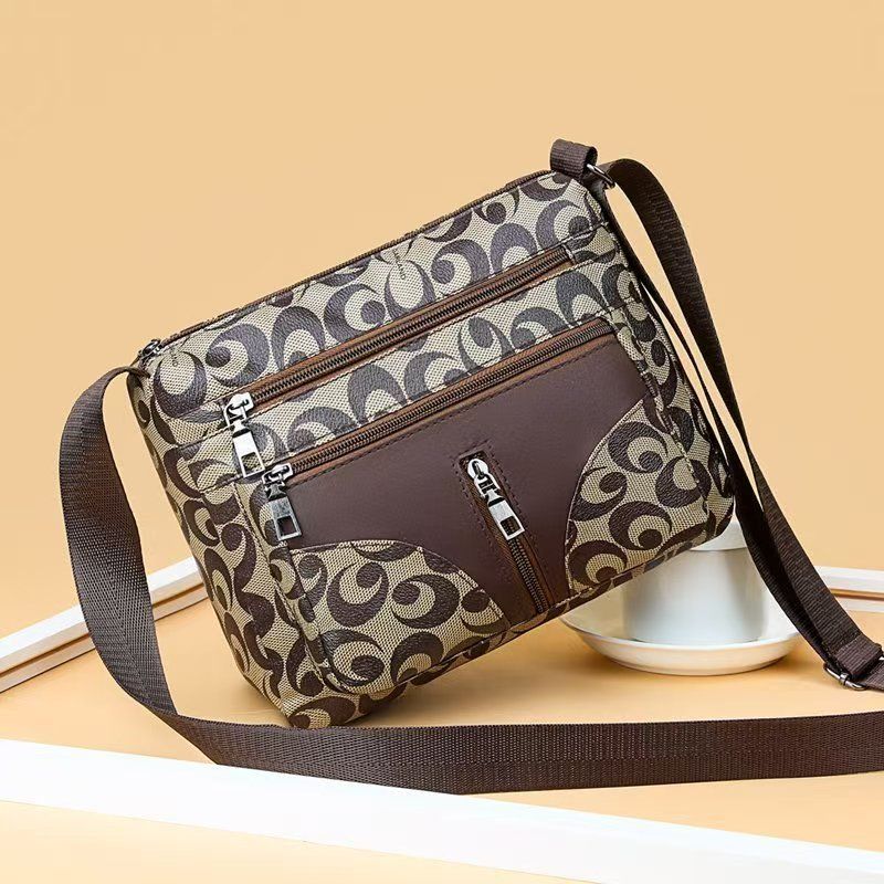 Senior Sense Multi-layer Middle-aged Female Bag Female Bag 2024 New Bag Female Shoulder Bag Crossbody Bag Large Capacity Female Bag Quality First Service First