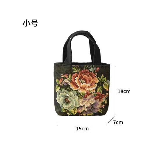 2024 Explosive Handbag Change Double-sided Handbag Embroidery Mobile Phone Bag To Go To Work New Convenient Handbag Network Quality First Service First Price Lowest
