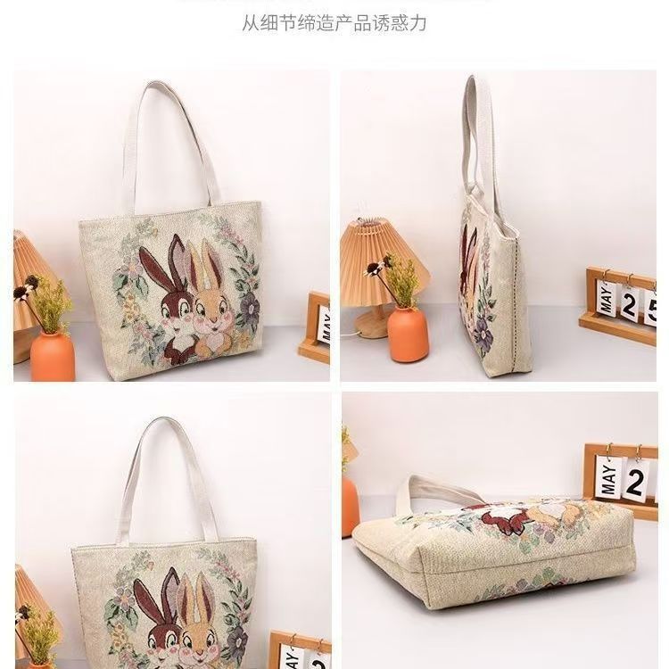 2024 Explosive Handbag Change Double-sided Handbag Embroidery Mobile Phone Bag To Go To Work New Convenient Handbag Network Quality First Service First Price Lowest