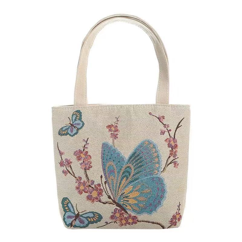 2024 Explosive Handbag Change Double-sided Handbag Embroidery Mobile Phone Bag To Go To Work New Convenient Handbag Network Quality First Service First Price Lowest