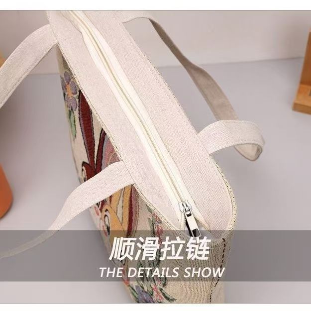 2024 Explosive Handbag Change Double-sided Handbag Embroidery Mobile Phone Bag To Go To Work New Convenient Handbag Network Quality First Service First Price Lowest