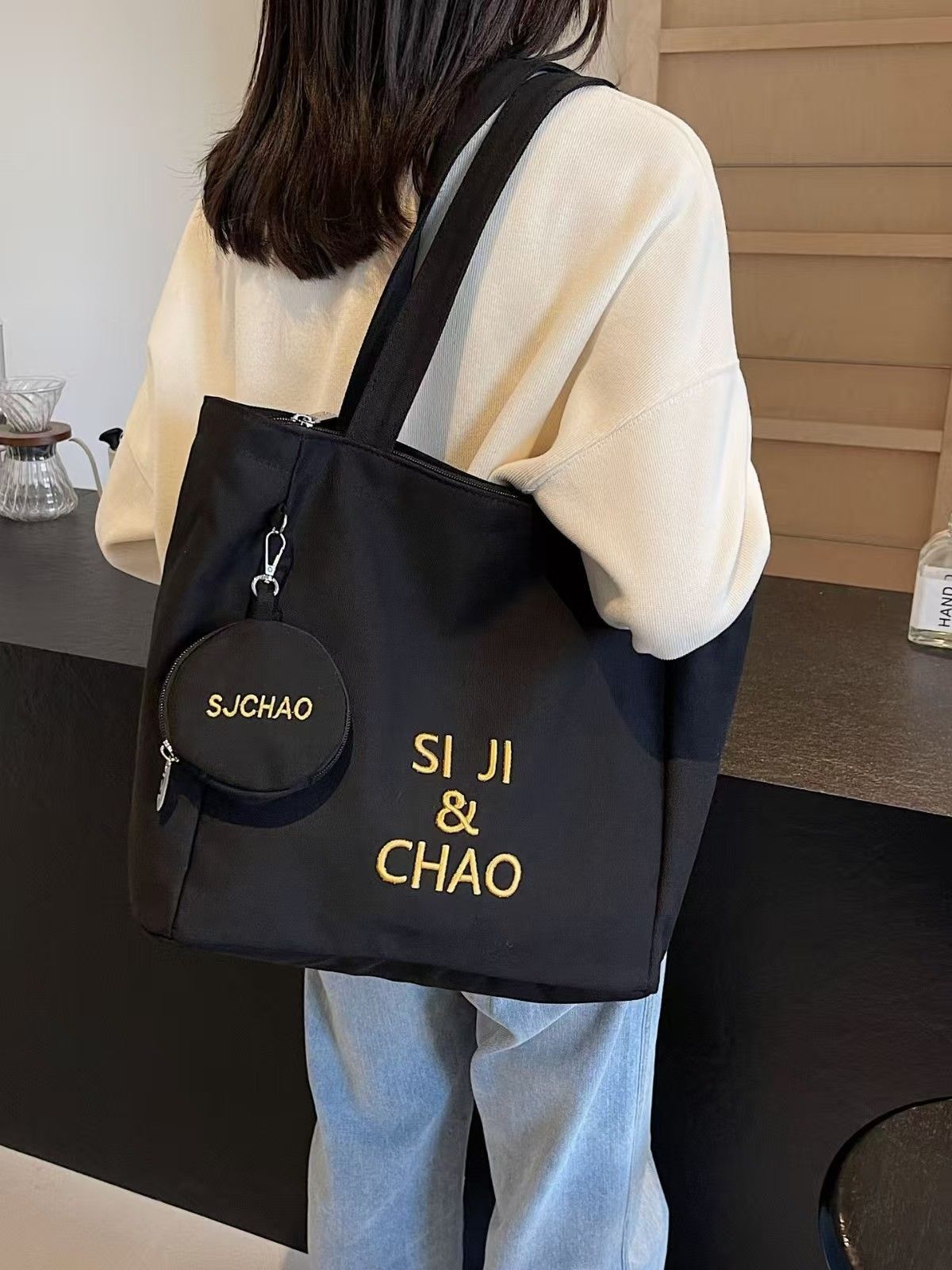 Canvas Bag Female Large Capacity 2025 New Autumn And Winter All-in-one Leisure Single Shoulder College Students Class Commuting Tote Bag Whole Network Quality First Service First Price Lowest
