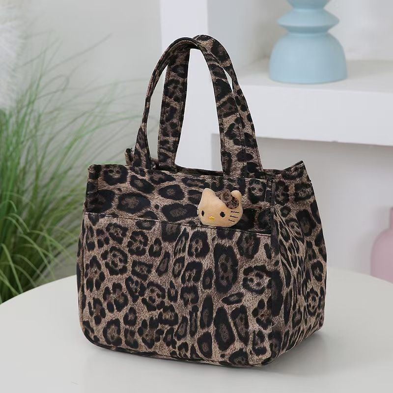 New Large-capacity Leopard-print Handbag - ideal For Office Use Convenient For Moms, Durable Baby Backpack, Student Lunch Bag - top Quality Across The Board, First-class Service.