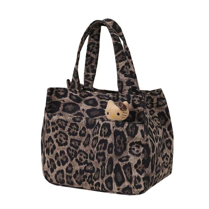 New Large-capacity Leopard-print Handbag - ideal For Office Use Convenient For Moms, Durable Baby Backpack, Student Lunch Bag - top Quality Across The Board, First-class Service.