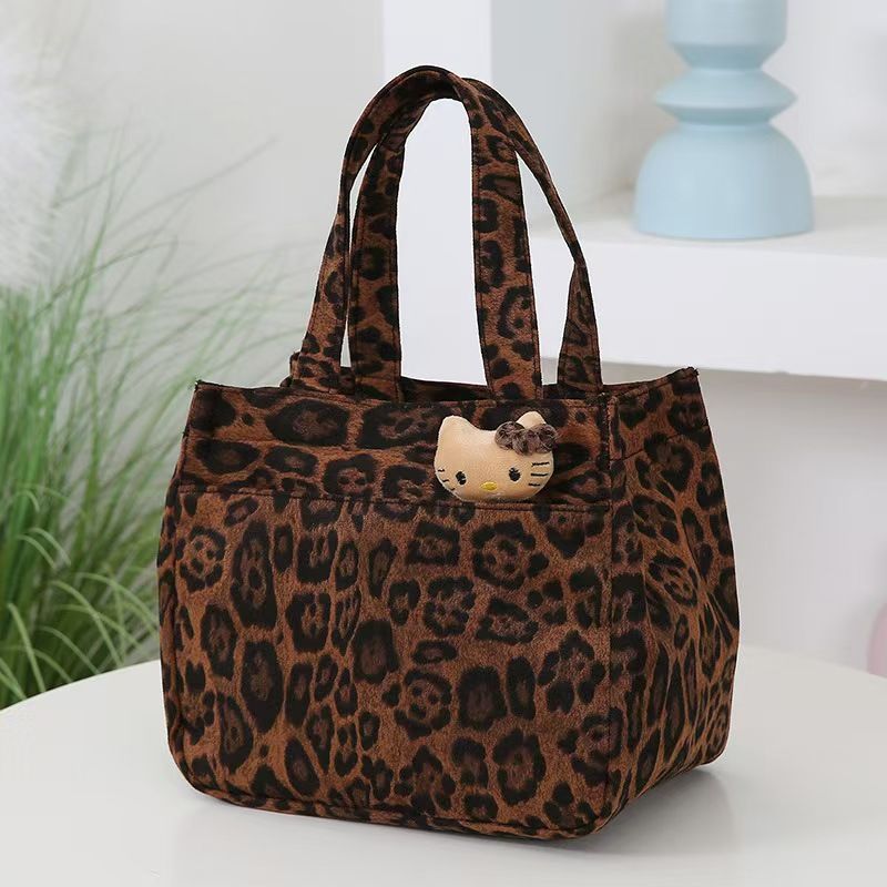 New Large-capacity Leopard-print Handbag - ideal For Office Use Convenient For Moms, Durable Baby Backpack, Student Lunch Bag - top Quality Across The Board, First-class Service.