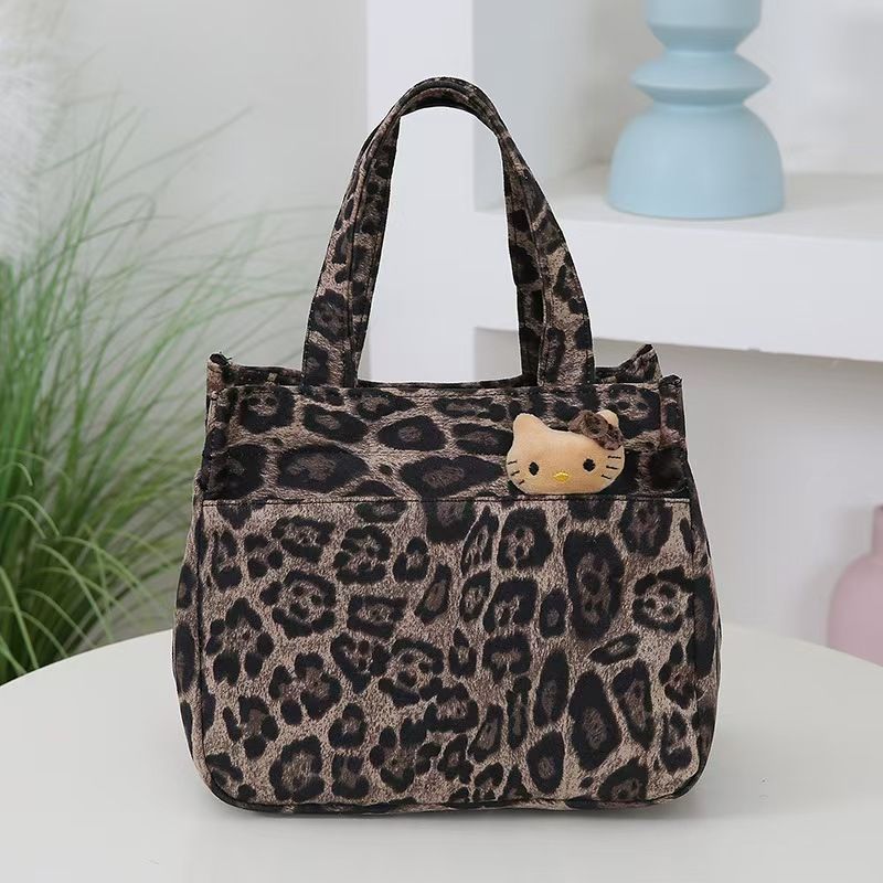 New Large-capacity Leopard-print Handbag - ideal For Office Use Convenient For Moms, Durable Baby Backpack, Student Lunch Bag - top Quality Across The Board, First-class Service.