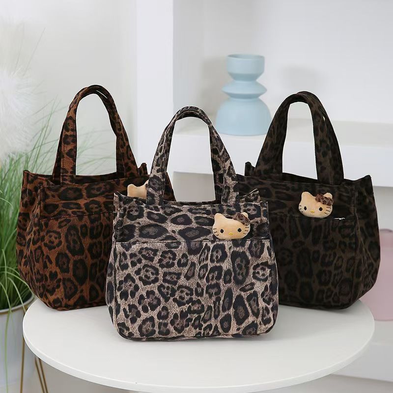 New Large-capacity Leopard-print Handbag - ideal For Office Use Convenient For Moms, Durable Baby Backpack, Student Lunch Bag - top Quality Across The Board, First-class Service.