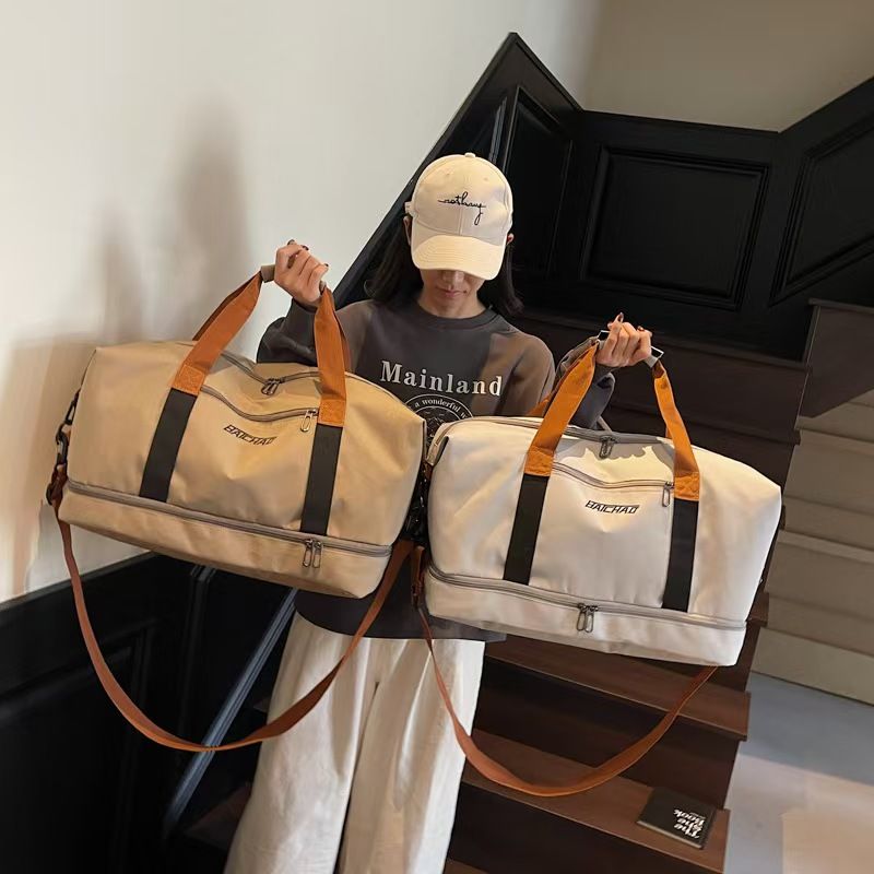 New Yoga Fitness Bag - Short-distance Business Trip Large-Capacity Luggage Storage Bag - Waterproof Independent Shoe Compartment - travel Bag - Top Quality Nationwide