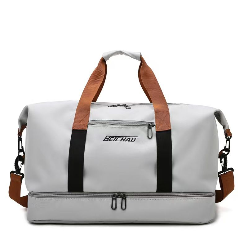 New Fitness Bag With Separate Dry And Wet Compartments, Large Capacity And Independent Shoe Compartment. Business Trip Fitness Bag That Can Be Equipped With A Handle. Travel Bag