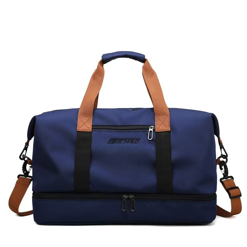 New Fitness Bag With Separate Dry And Wet Compartments, Large Capacity And Independent Shoe Compartment. Business Trip Fitness Bag That Can Be Equipped With A Handle. Travel Bag