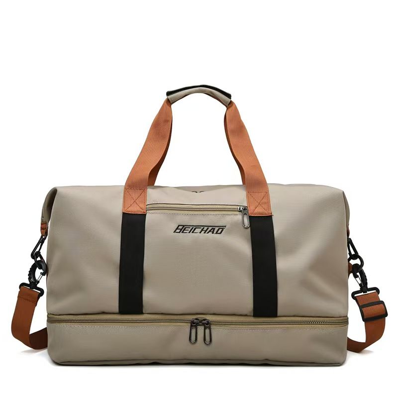 New Fitness Bag With Separate Dry And Wet Compartments, Large Capacity And Independent Shoe Compartment. Business Trip Fitness Bag That Can Be Equipped With A Handle. Travel Bag