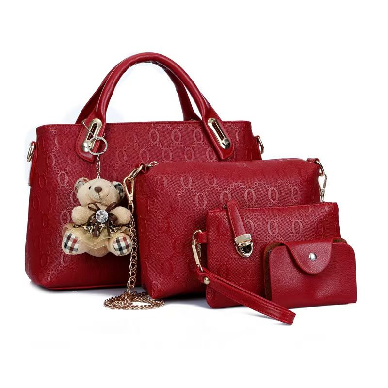 New Style Casual Handbag - 4-Piece Set Of Mother And Daughter Bags, Bear-Shaped Shoulder Crossbody Bag. The Highest Quality And First-Class Service Across The Entire Network.