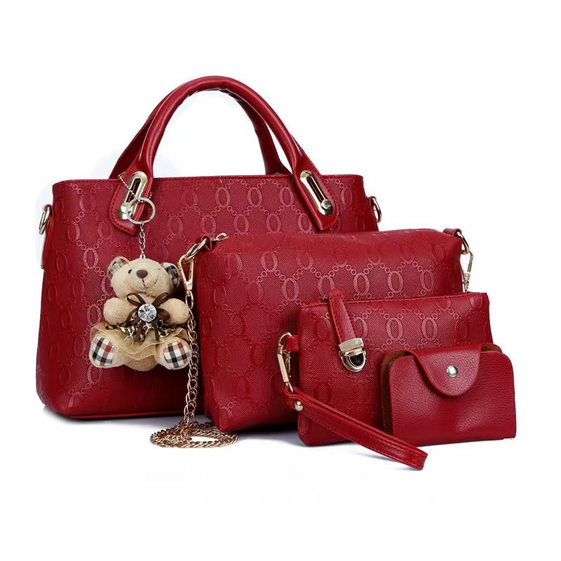 New Style Casual Handbag - 4-Piece Set Of Mother And Daughter Bags, Bear-Shaped Shoulder Crossbody Bag. The Highest Quality And First-Class Service Across The Entire Network.