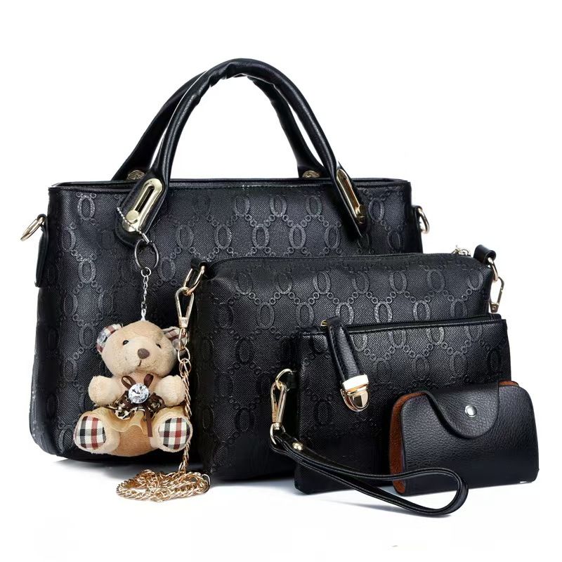 New Style Casual Handbag - 4-Piece Set Of Mother And Daughter Bags, Bear-Shaped Shoulder Crossbody Bag. The Highest Quality And First-Class Service Across The Entire Network.