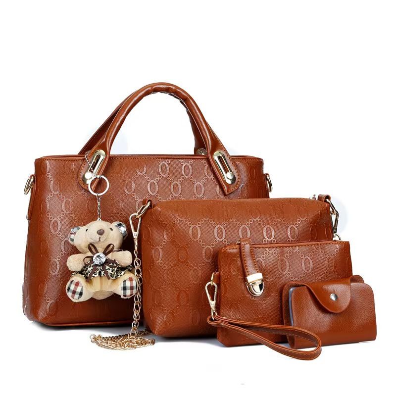New Style Casual Handbag - 4-Piece Set Of Mother And Daughter Bags, Bear-Shaped Shoulder Crossbody Bag. The Highest Quality And First-Class Service Across The Entire Network.