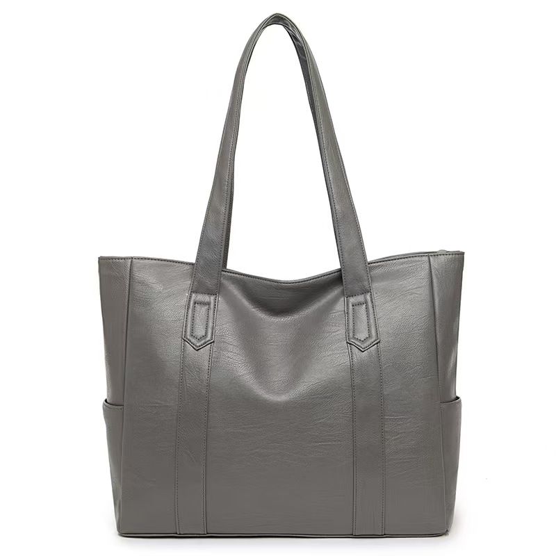 Soft Leather Texture Large Bag With Simple And Casual Style Single Shoulder Bag With Large Capacity For Daily Commuting Retro Tote Bag With Light Luxury Design Handbag For Carrying On The Go. Top Qual