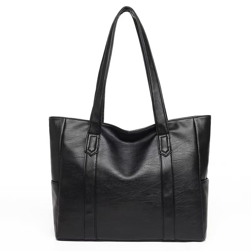 Soft Leather Texture Large Bag With Simple And Casual Style Single Shoulder Bag With Large Capacity For Daily Commuting Retro Tote Bag With Light Luxury Design Handbag For Carrying On The Go. Top Qual