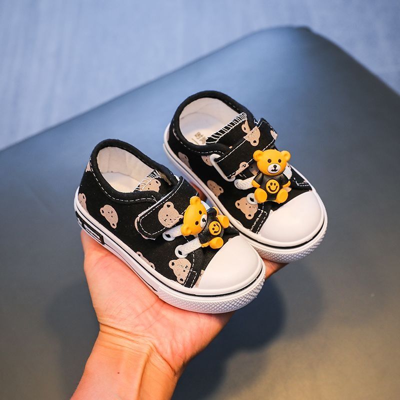 Children baby shoes breathable sneakers canvas shoes 2-5-year-old children's single shoes soft-soled toddler shoes in children's shoes.