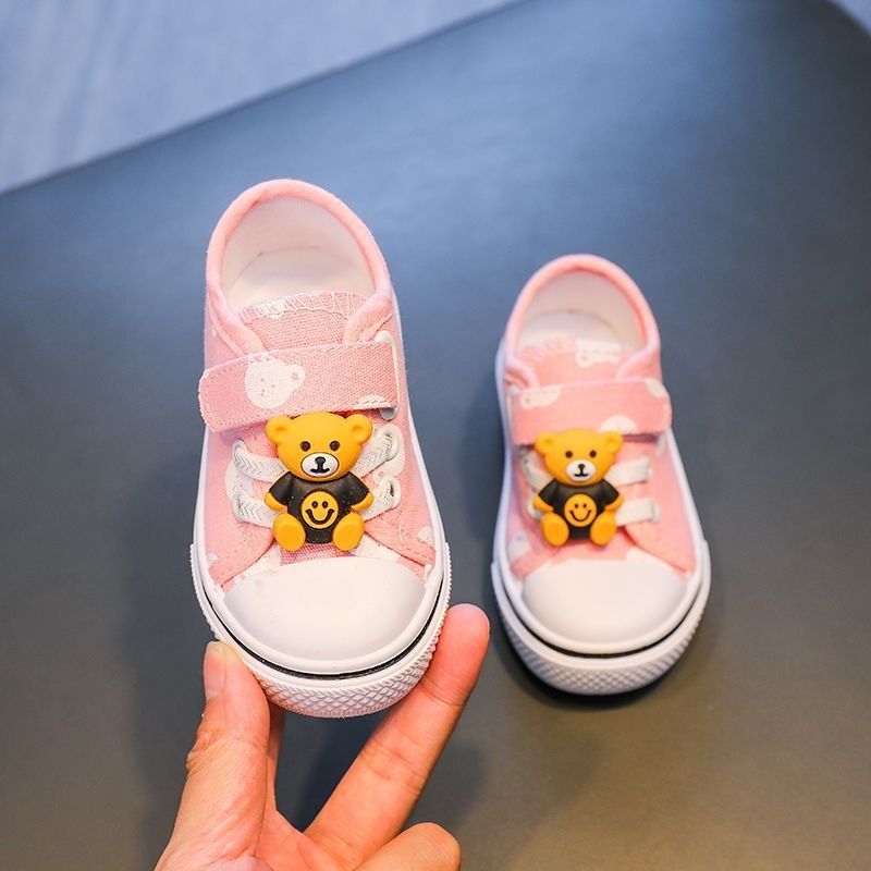 Children baby shoes breathable sneakers canvas shoes 2-5-year-old children's single shoes soft-soled toddler shoes in children's shoes.