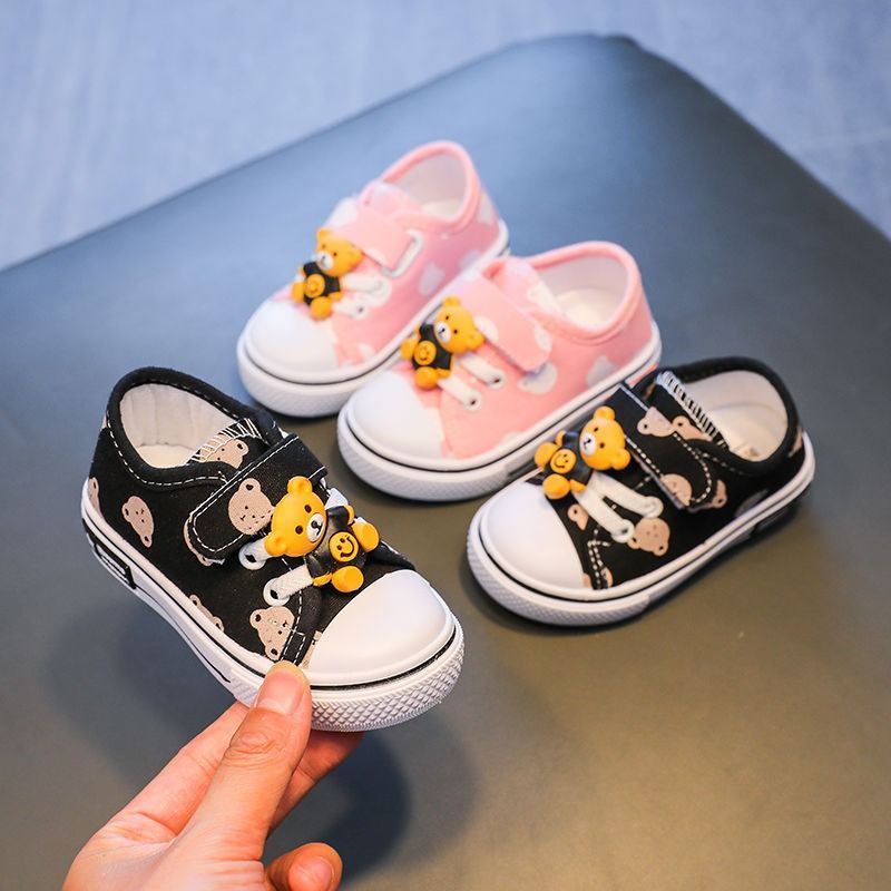 Children baby shoes breathable sneakers canvas shoes 2-5-year-old children's single shoes soft-soled toddler shoes in children's shoes.