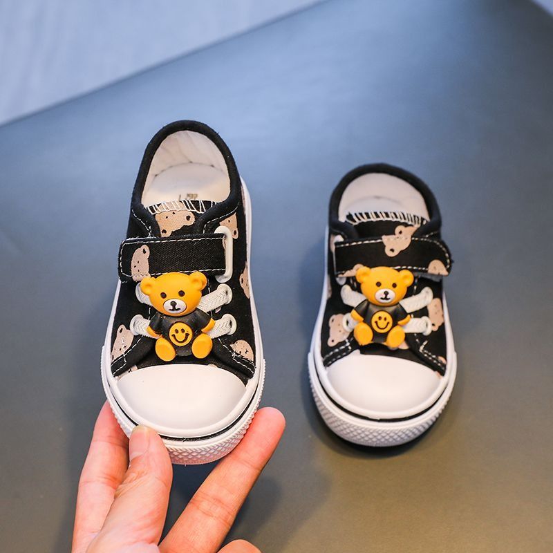 Children baby shoes breathable sneakers canvas shoes 2-5-year-old children's single shoes soft-soled toddler shoes in children's shoes.