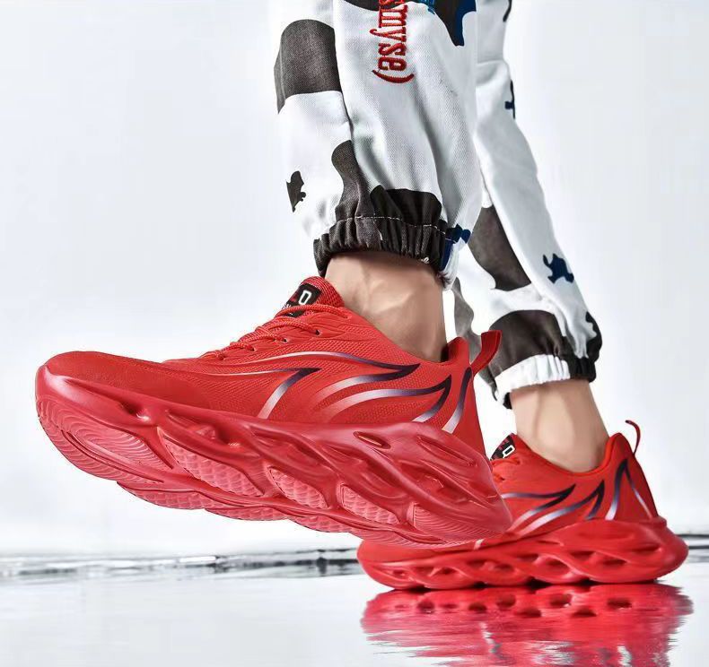 Men Basketball shoes Red Flame Design Wear resistant and anti slip air cushion Suggest purchasing a larger size Breathable and deformation resistant Jordan gift