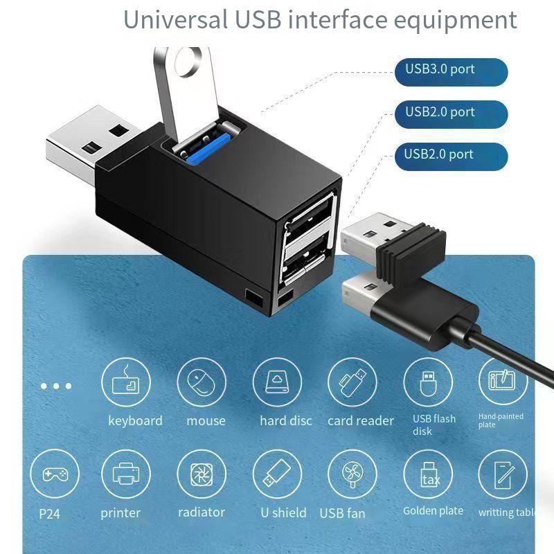 2pcs of USB3.0 extender one to three multi-port splitter high-speed laptop USB converter Hub expansion dock