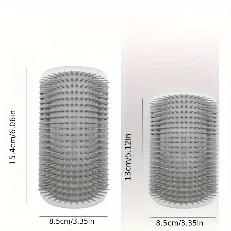 2pcs of Corner Cat Groomer with Massage Comb Easy to Install Wall- Durable Self-Grooming Brush for Cats & Small Dogs, Space-Saving Design