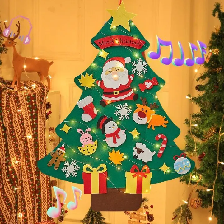 DIY Magic Christmas Tree+Decorative Lights 100x70CM Creative Christmas Lantern Room Decorative Christmas Banners & Garlands