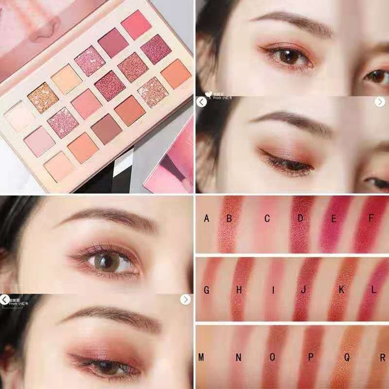 18 color eye shadow palette + eyeliner + 5 makeup brushes Desert Rose Pearlescent Matte Affordable Unicorn Student Beginner Eyeshadow for Girls