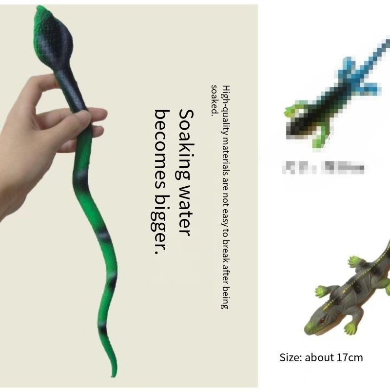 2pcs snakes and crocodiles bigger Soak in water and become a big snake for 7 days and expand 600%. Tik Tok develops the same toy. Remember the fun of teasing snakes and crocodiles randomly