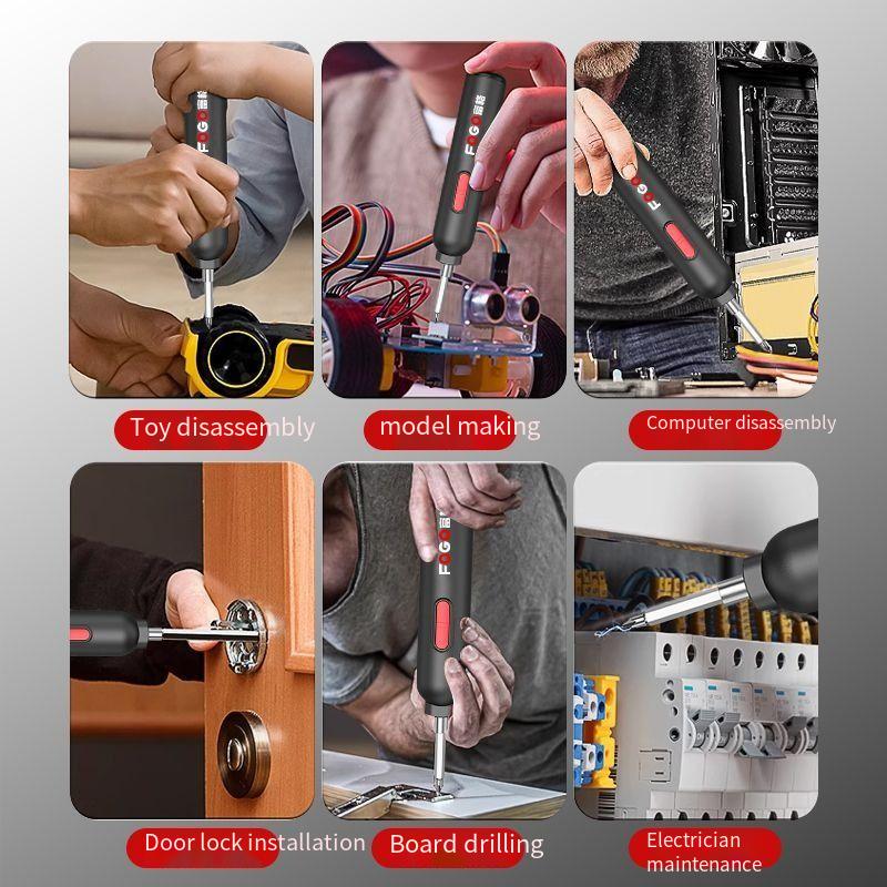 Electric screwdriver rechargeable household small electric screwdriver Hand Tools mini automatic screwdriver tools